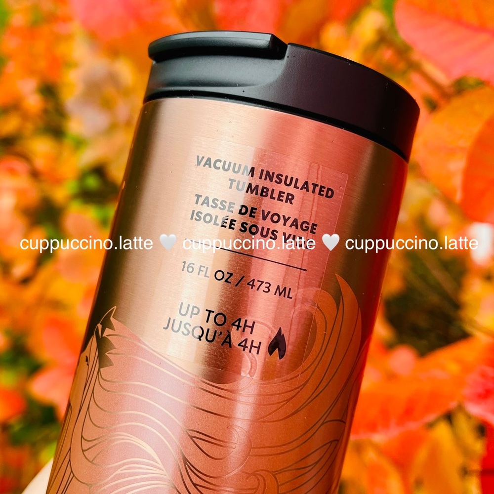 🤎LAST🤎Starbucks 2021 Holiday Rose Gold Bronze Mermaid Siren SS Bottle Tumbler - Picture 3 of 7